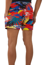 Palm Angels X Vilebrequin Hawaiian Print Swim Shorts